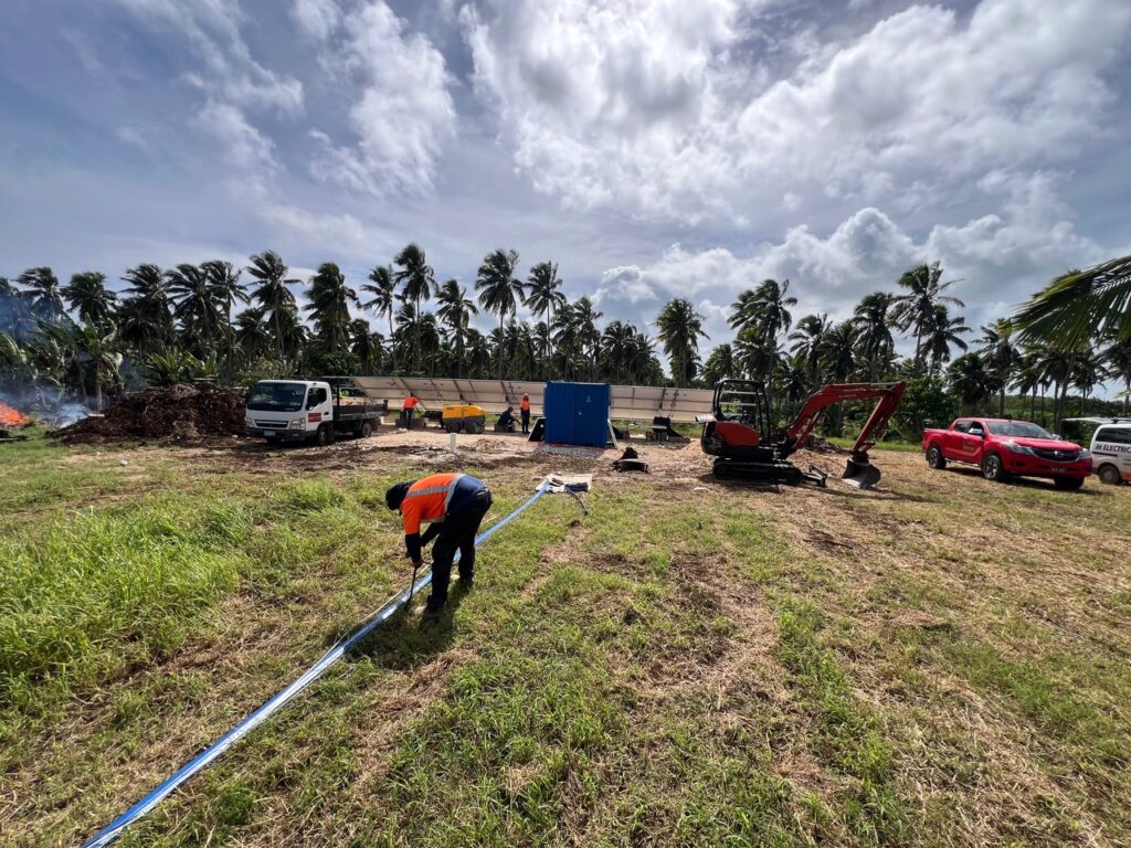 Piping works for SolarRO system