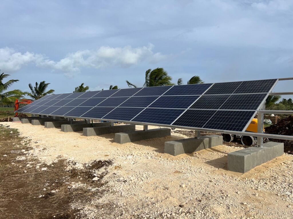 Solar panels for water purification system