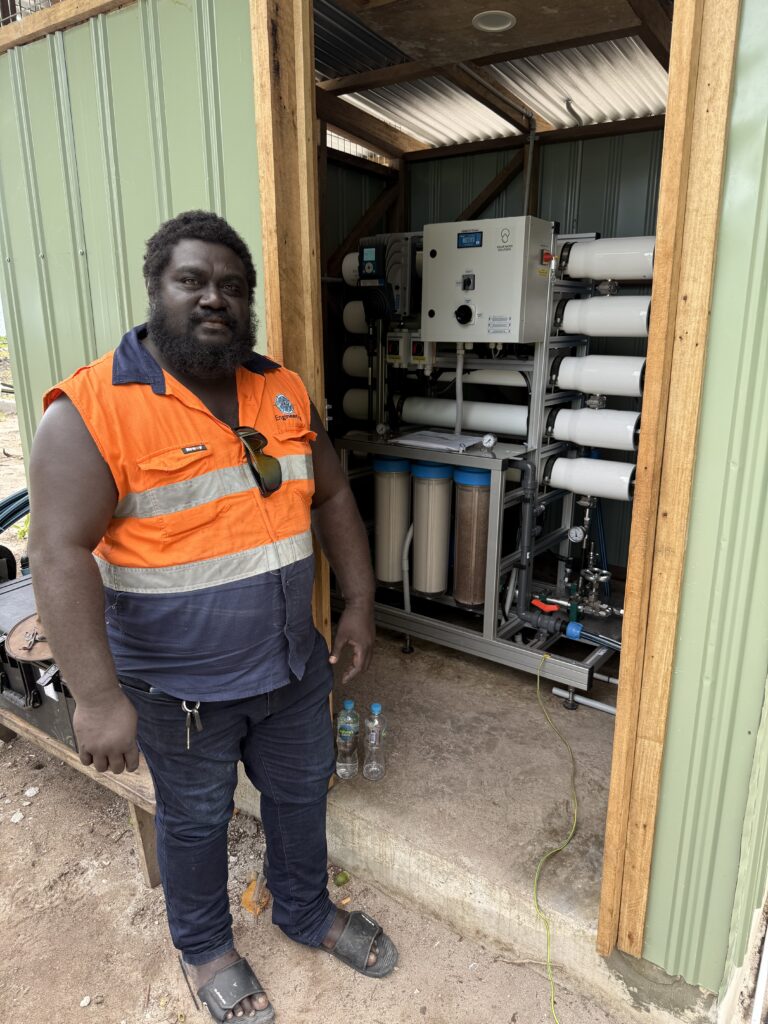 SolarRO desalination unit in Buka Island